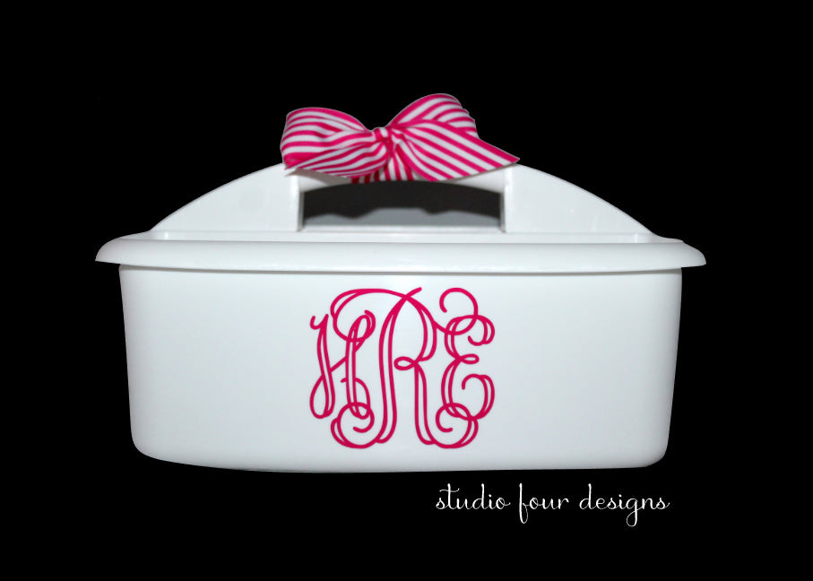 Monogrammed Shower Caddy