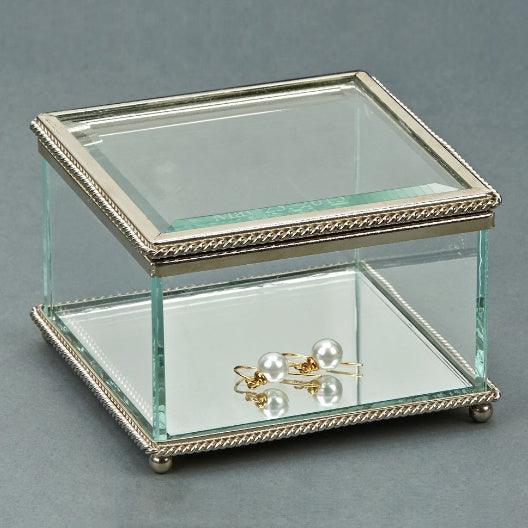 Keepsake Square Glass Jewelry Box