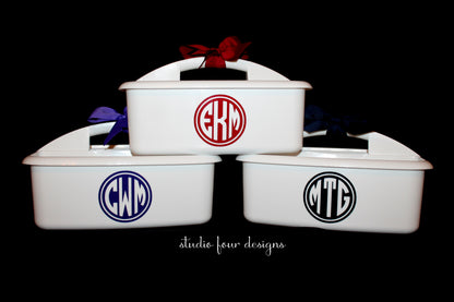 Monogrammed Shower Caddy