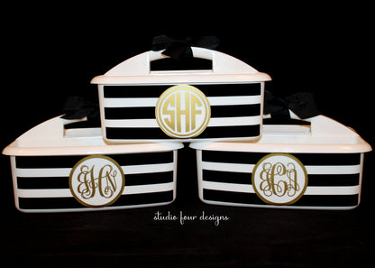 Monogrammed Shower Caddy