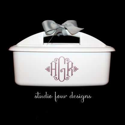 Monogrammed Shower Caddy