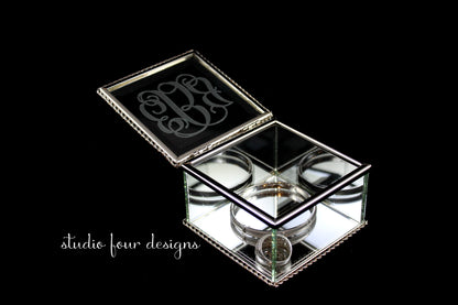 Keepsake Square Glass Jewelry Box