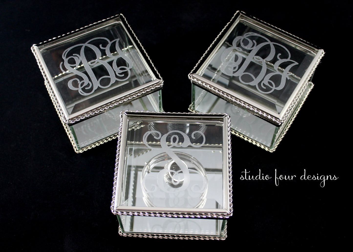 Keepsake Square Glass Jewelry Box