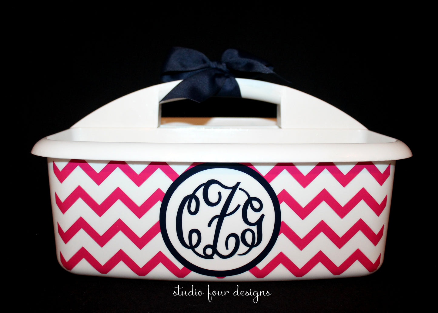 Monogrammed Shower Caddy