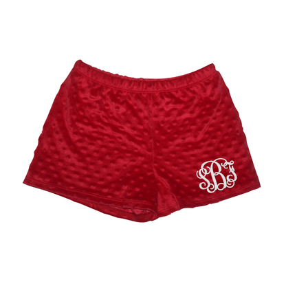 Monogrammed Minky Shorts